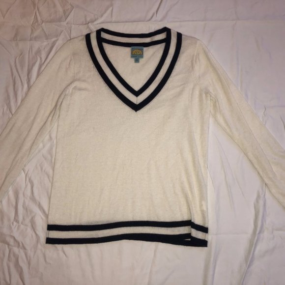 C&C California Cashmere Ivory Tennis Sweater - S - Picture 11 of 11